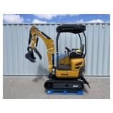 UNUSED 23HP Gas Mini-Excavator QK20R w/Blade,Thumb