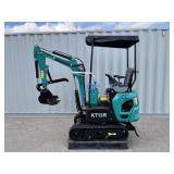UNUSED 15HP Gas Mini-Excavator KT13R w/ Blade