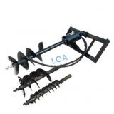 2026 Skid-Steer Hydraulic BLK Auger Set w/ 3 Bits