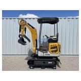 UNUSED 23HP Gas Mini-Excavator XZ20R w/Blade,Thumb