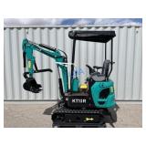 UNUSED 15HP Gas Mini-Excavator KT13R w/ Blade