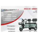 NEW MGC40 Electric Mini Golf Cart - Light Green