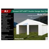 UNUSED 33FT x 25FT Steel Double Garage / Barn