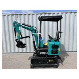 UNUSED 15HP Gas Mini-Excavator MH13RX w/ Blade