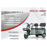 NEW MGC40 Electric Mini Golf Cart - Light Green