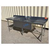 8FT Commercial 2 Bay Stainless Kitchen Sink