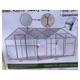UNUSED 20FT x 10FT x 8FT Galvanized Chicken Coop