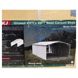 UNUSED 41FT x 20FT Steel Open Carport / Shade