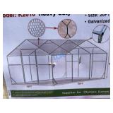 UNUSED 20FT x 10FT x 8FT Galvanized Chicken Coop
