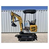 UNUSED 23HP Gas Mini-Excavator XZ20R w/Blade,Thumb