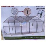UNUSED 20FT x 10FT x 8FT Galvanized Chicken Coop