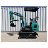 UNUSED 15HP Gas Mini-Excavator KT13R w/ Blade
