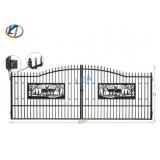 UNUSED 20FT BiParting Galvanized Gate w/Deer Motif