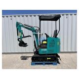 UNUSED 15HP Gas Mini-Excavator H16R w/ Blade
