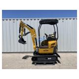 UNUSED 23HP Gas Mini-Excavator QK20R w/Blade,Thumb