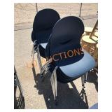 10pc Dark Blue Virco Stack Chairs