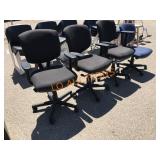 4pc Black,Blue Office Chairs