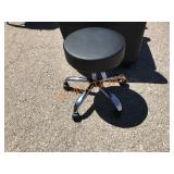 Black Rolling Office Stool