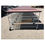 5 FT Chrome Rolling Metro Table / Rack