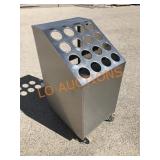 SS 16 BIN Silverware Rolling Cart