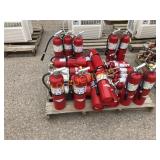 Pallet of Fire Extinguishers