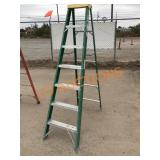 6FT Green Fiberglass Ladder