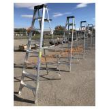 8FT Werner Aluminum Step Ladder BLK TOP