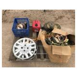 Pallet of Assorted Tools - Straps, Caps