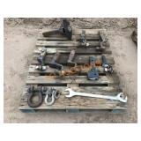 Pallet of Assorted Tools - Hitches,Wrench