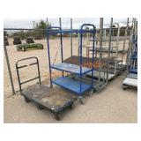 7pc Rolling Industrial Steel Carts