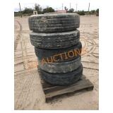 4pc-  295/75R22.5 Semi Tires