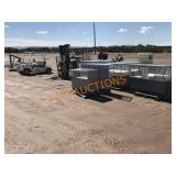 Row of Assorted Scrap Items, Forklift