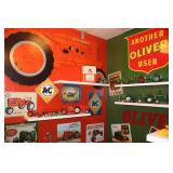 Allis Chalmers and Oliver Tin Signs and Farm Toys