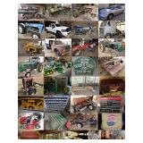 Tractors, Trailers, Trucks, Farm & Shop Equipment, RAM Truck, Honda Civic, JD Toys, Honda Bikes +