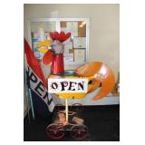 Open Sign Rooster