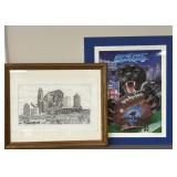 Panthers Inaugural Poster and Signed Drawing