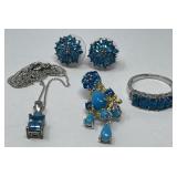 Apatite, Sterling Pendant, Earrings, Necklace,Ring