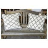 Custom Down Filled Grey Tasseled Couch Pillows