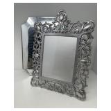 Pewter Frame and Dressing Mirror