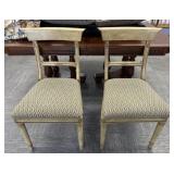 Upholstered Dining Chairs with Distressed Finish
