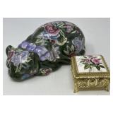 Chioierie Floral Cat and Trinket Box