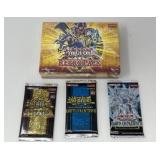 Box and Three Packs of Yu-Gi-Oh Trading Cards