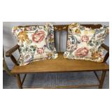 Custom Down Filled Floral Ruffle Throw Pillows