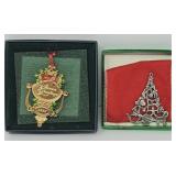 Baldwin Brass Knocker and Gorham Tree Ornaments