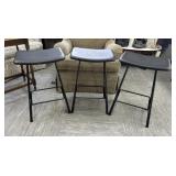 Steel and Leather Wayfair Barstools