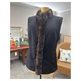 Cashmere with Mink Trim Vest