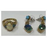 Gemstone Sterling Earrings and Ring