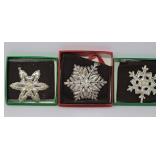 Trio of Gorham Sterling Snowflakes D