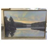 1996 Chris Burkholder "Spring Lake" Oil Painting