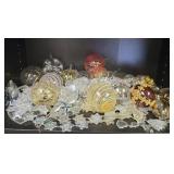 Assorted Glass Ornaments and Garlands